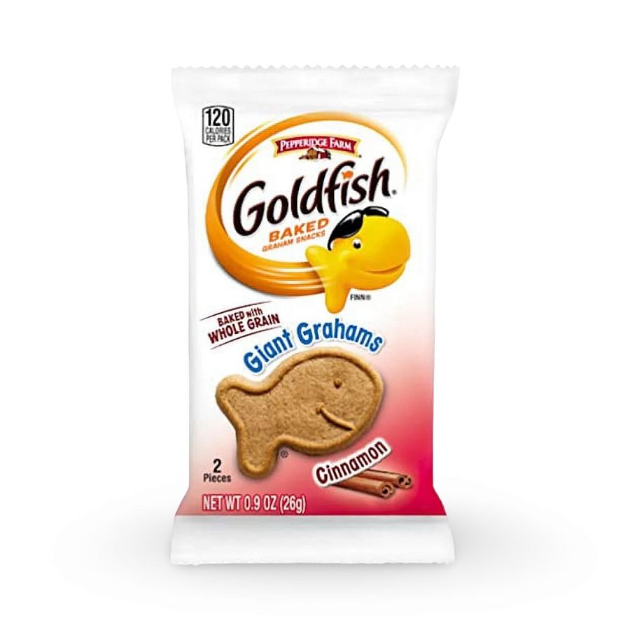 Giant Grahams Shaped Cinnamon Goldfish | .9 Oz, 15 Pack - Specialty Snack by Pepperidge Farm