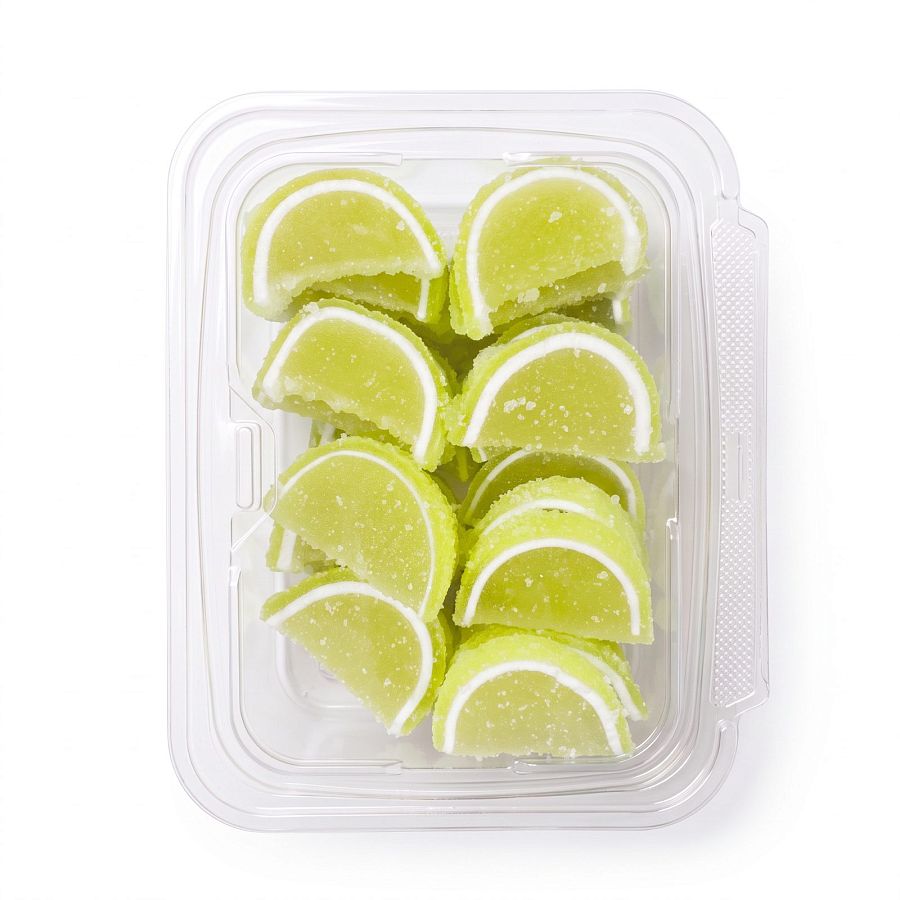 Gourmet Agar Jelly Fruit Slices, 1 lb Tub, Full Size, 20+ Fruit Flavors | Keylime - Specialty Snack by Carlotta's Bakery