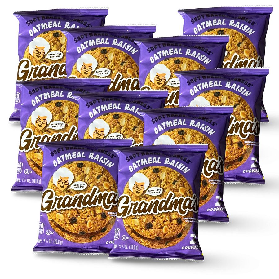 Grandma's Oatmeal Raisin Cookies 10 Pack - Specialty Snack by Grandma's Cookies