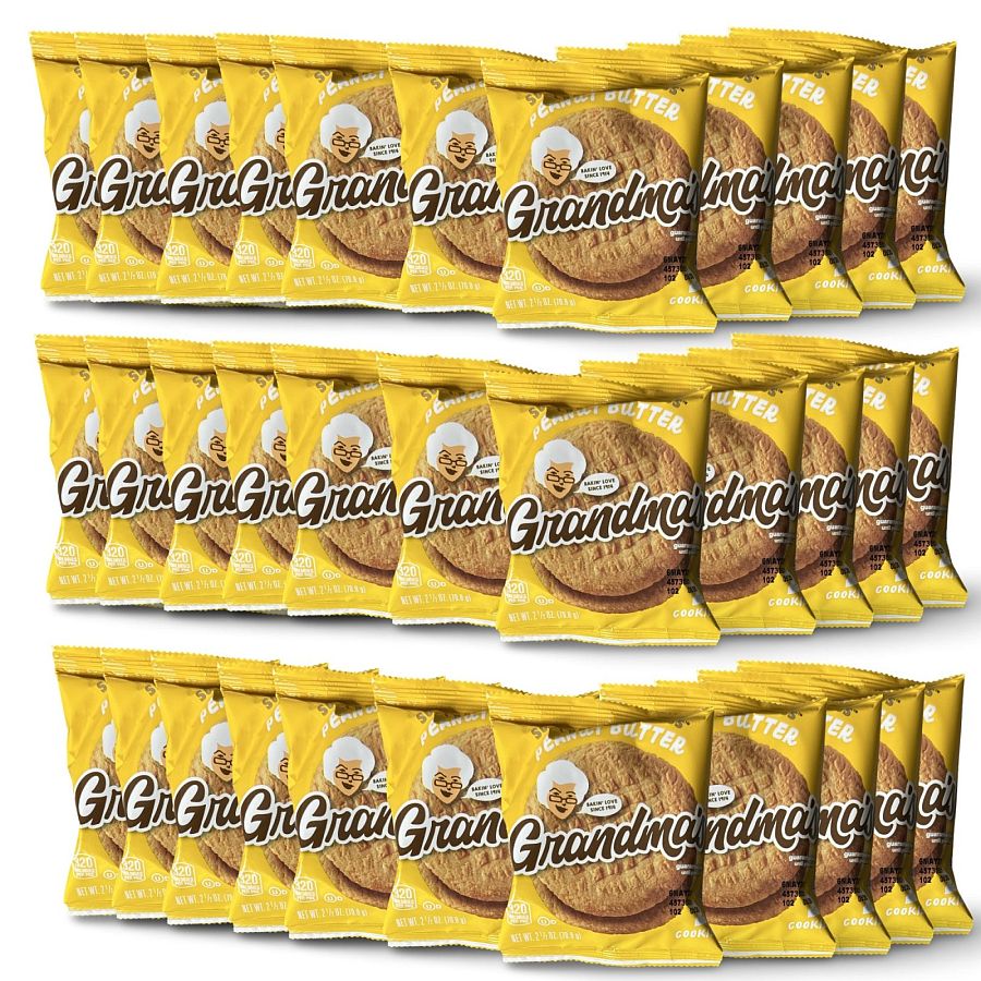 Grandma's Peanut Butter Cookies - 33 pks - Total 66 Cookies - Specialty Snack by Grandma