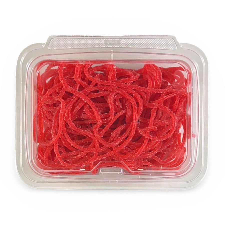 Gustafs Sour Laces Candy 8 oz Tub, Sour Strawberry - Specialty Snack by Gustaf's