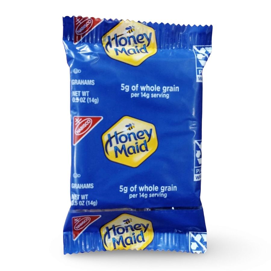 Honey Maid Individually Wrapped Whole Grain Graham Crackers, 50 Pack, Single Serve Snack Crackers - Specialty Snack by Honey Maid