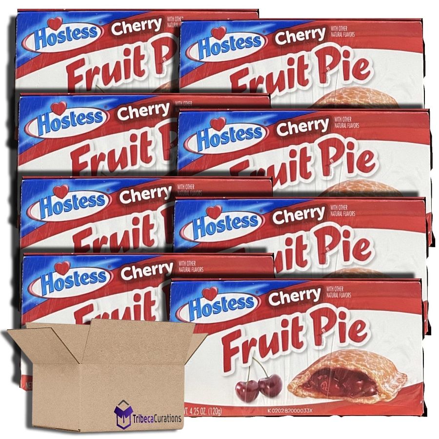 Hostess Cherry Fruit Pies Value Pack, 4.5 Ounce, 8 Count - Specialty Snack by Hostess