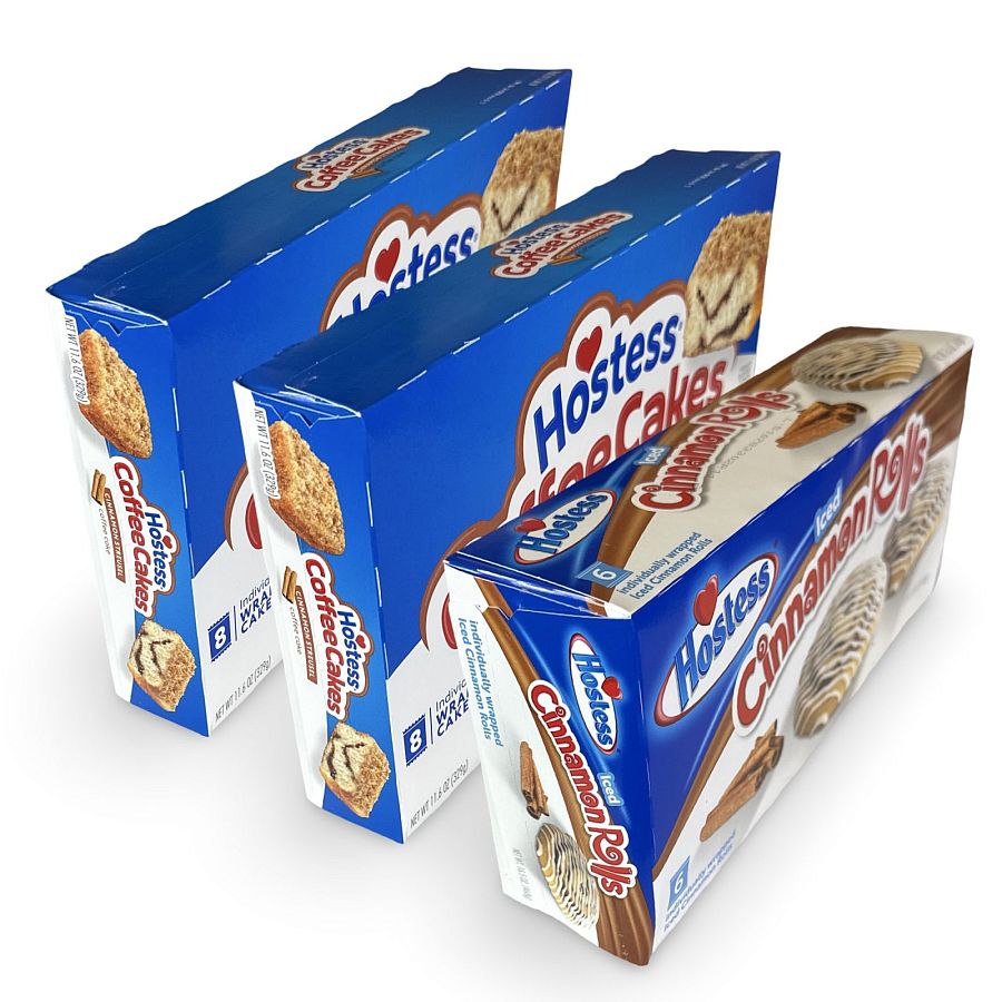 Hostess Cinnamon Lovers Snack Cakes Variety Pack | Coffee Cakes and Cinnamon Buns | Pack of 3 - Specialty Snack by Hostess