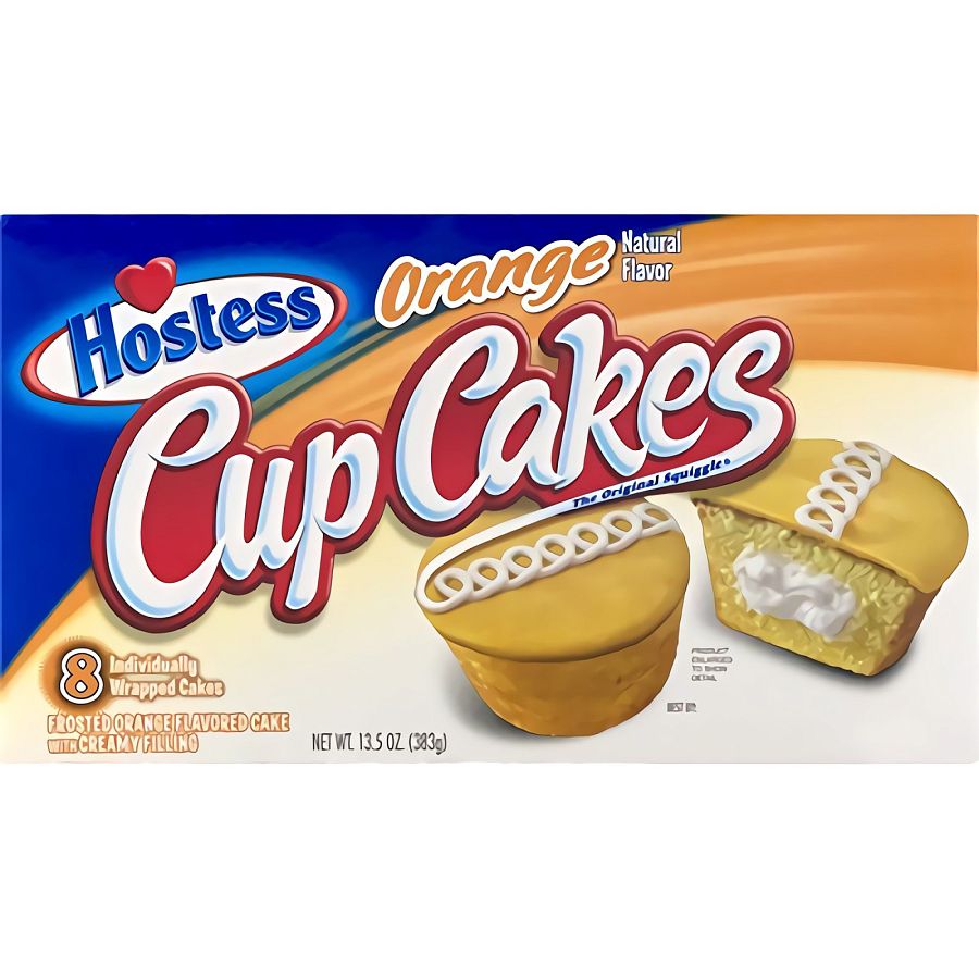 Hostess Orange Cupcakes, 8 Count, 13.5 oz Box | Pack of 3 (24 Total) - Specialty Snack by Hostess