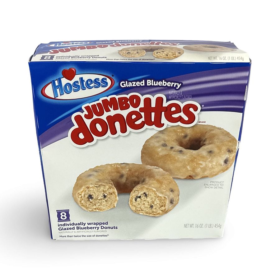 Hostess Snack Cakes Multipack Box, Blueberry Donut, 8 Count Box - Specialty Snack by Hostess