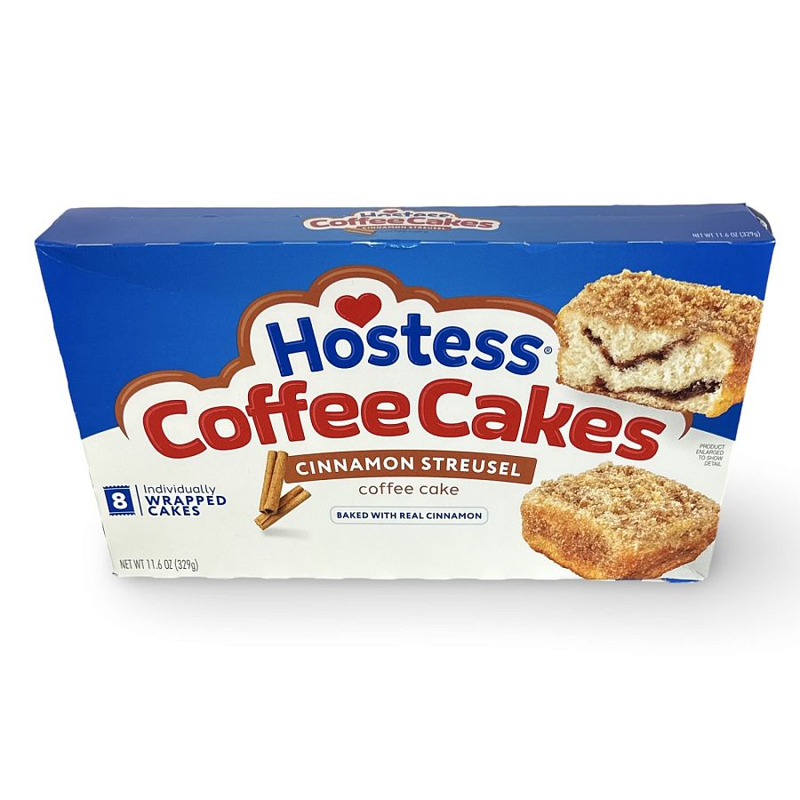 Hostess Snack Cakes Multipack Box, Coffee Cakes, 8 Count Box - Specialty Snack by Hostess
