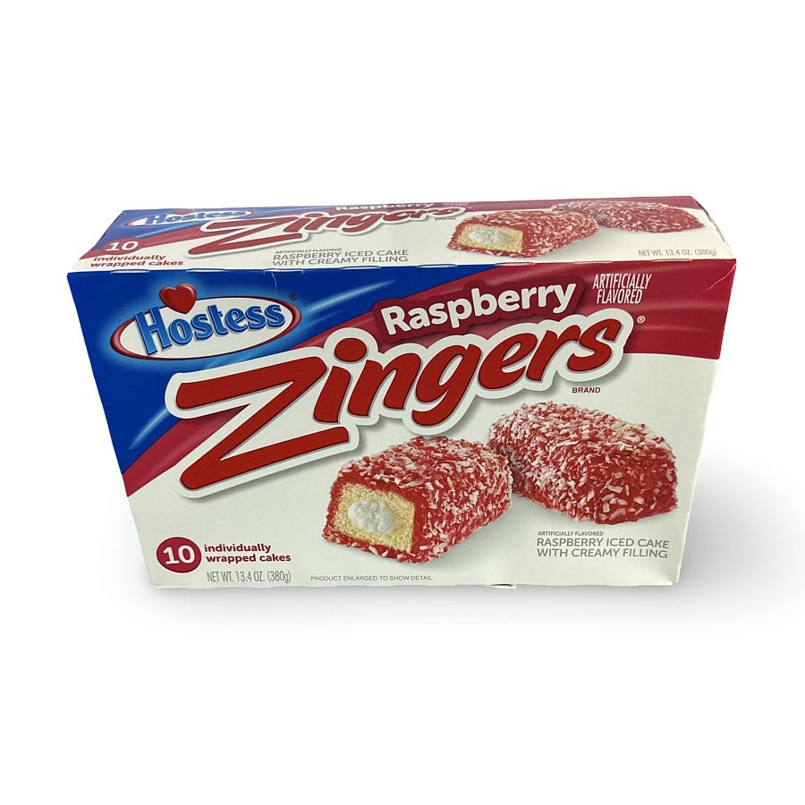 Hostess Snack Cakes Multipack Box, Raspberry Zingers, 10 Count Box - Specialty Snack by Hostess