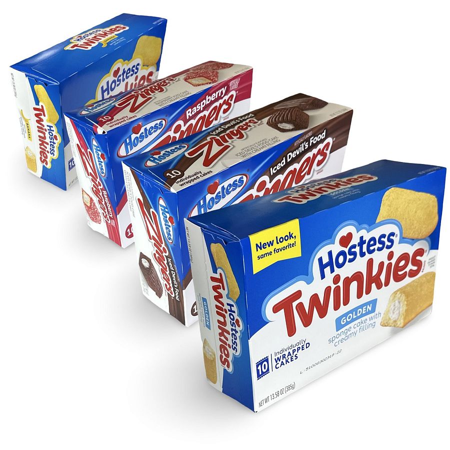 Hostess Ultimate Twinkie Variety Pack With Zingers | Four Flavors: Original, Chocolate Zingers, Banana, Berry Zingers | 4 10-Packs (40 Total) - Specialty Snack by Hostess