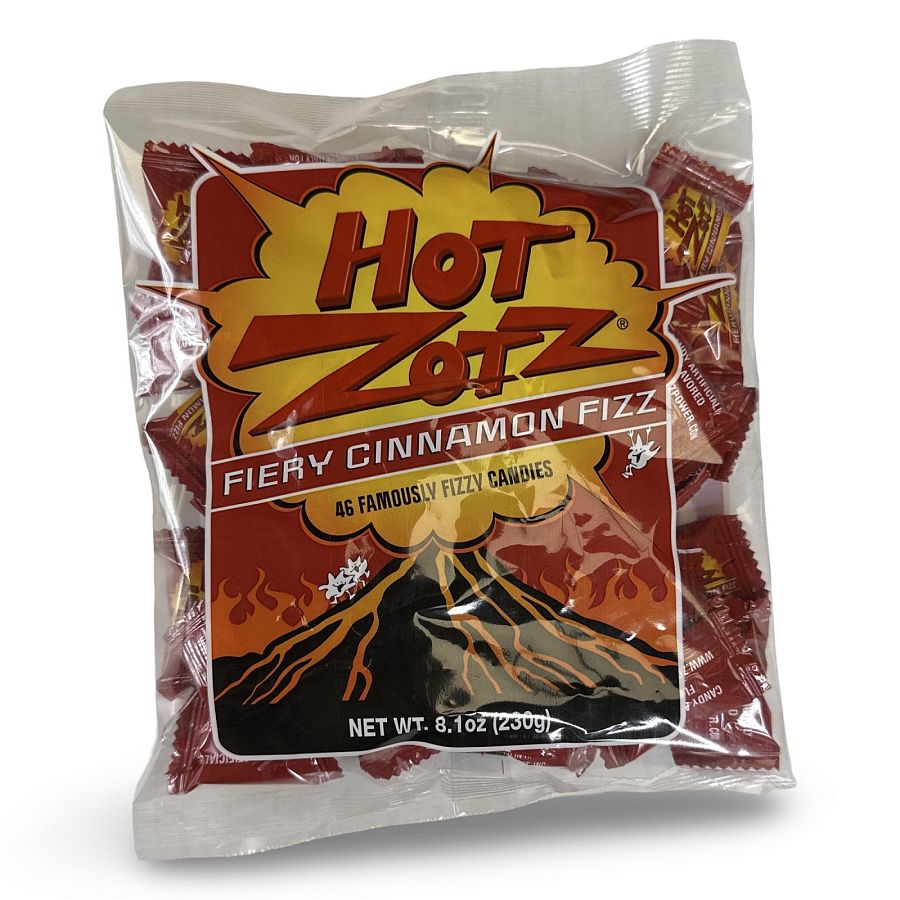 Hot Zotz Fiery Cinnamon Fizz Nostalgic Candy, 3x Bags, 46 Pieces Each - Specialty Snack by Zotz