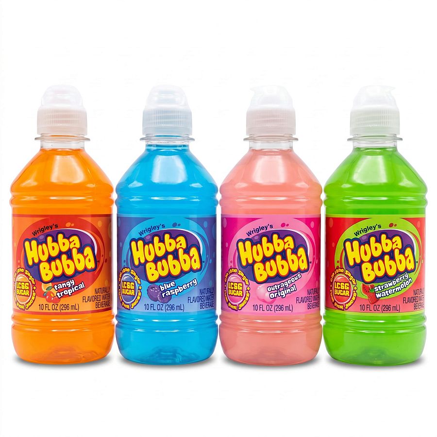 Hubba Bubba After-School Drinks, 10 oz Bottles | 4 Flavor Sampler (4 Bottles) - Specialty Snack by Hubba Bubba