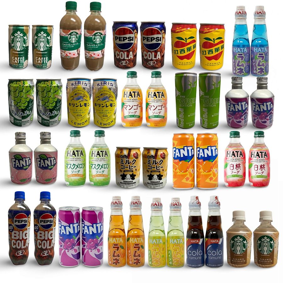 Imported Asian Japanese Drinks Sampler – 4 Unique Beverages | Rotating Variety, No Duplicates - Specialty Snack by Tribeca Curations