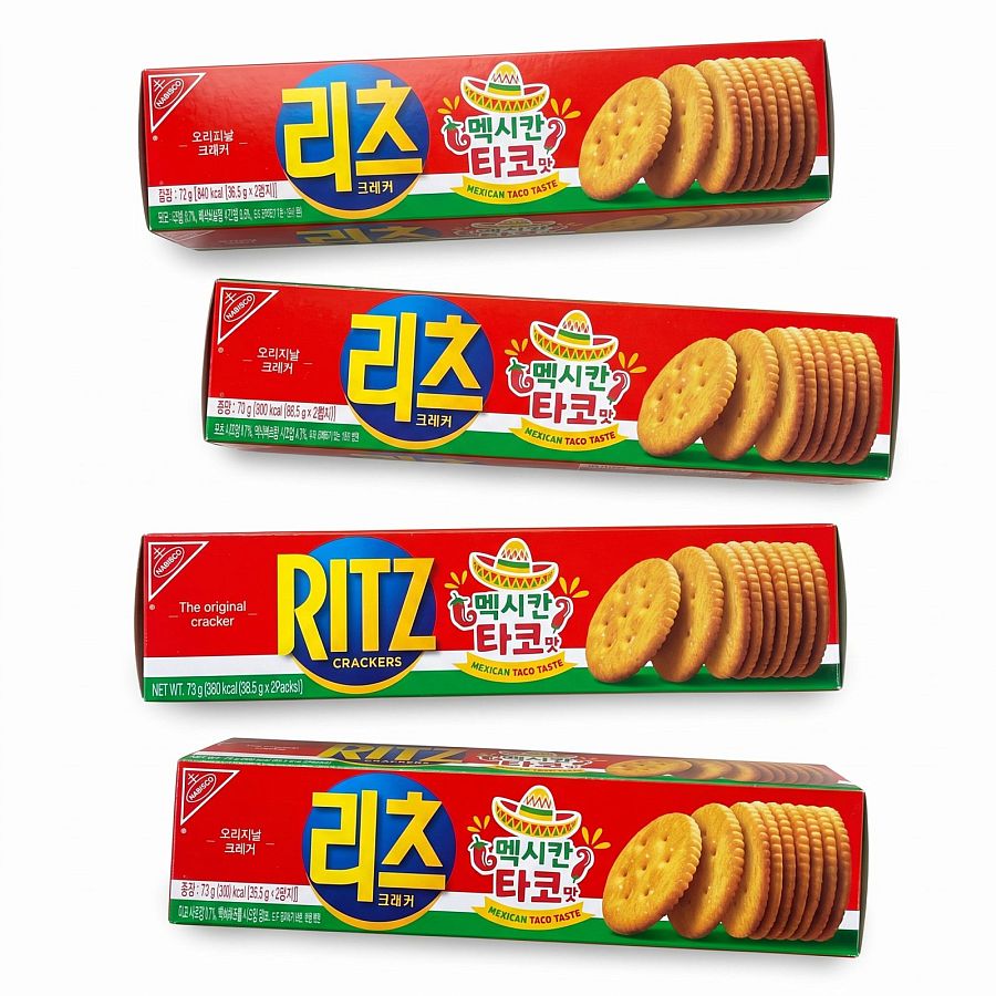 Imported Asian Ritz Crackers, Sandwiches & Bites 4 Pack | Mexican Taco - Specialty Snack by Nabisco