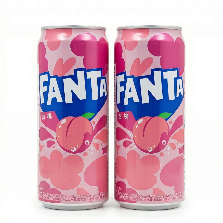 Imported Asian Soda & Drinks 2 Pack | Japanese & Taiwanese Beverages | Fanta White Peach Big Can - Specialty Snack by Fanta