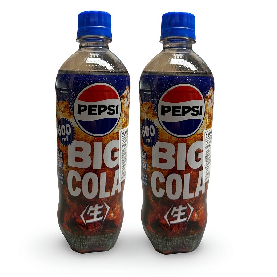 Imported Asian Soda & Drinks 2 Pack | Japanese & Taiwanese Beverages | Pepsi Big Cola 600mL - Specialty Snack by Tribeca Curations