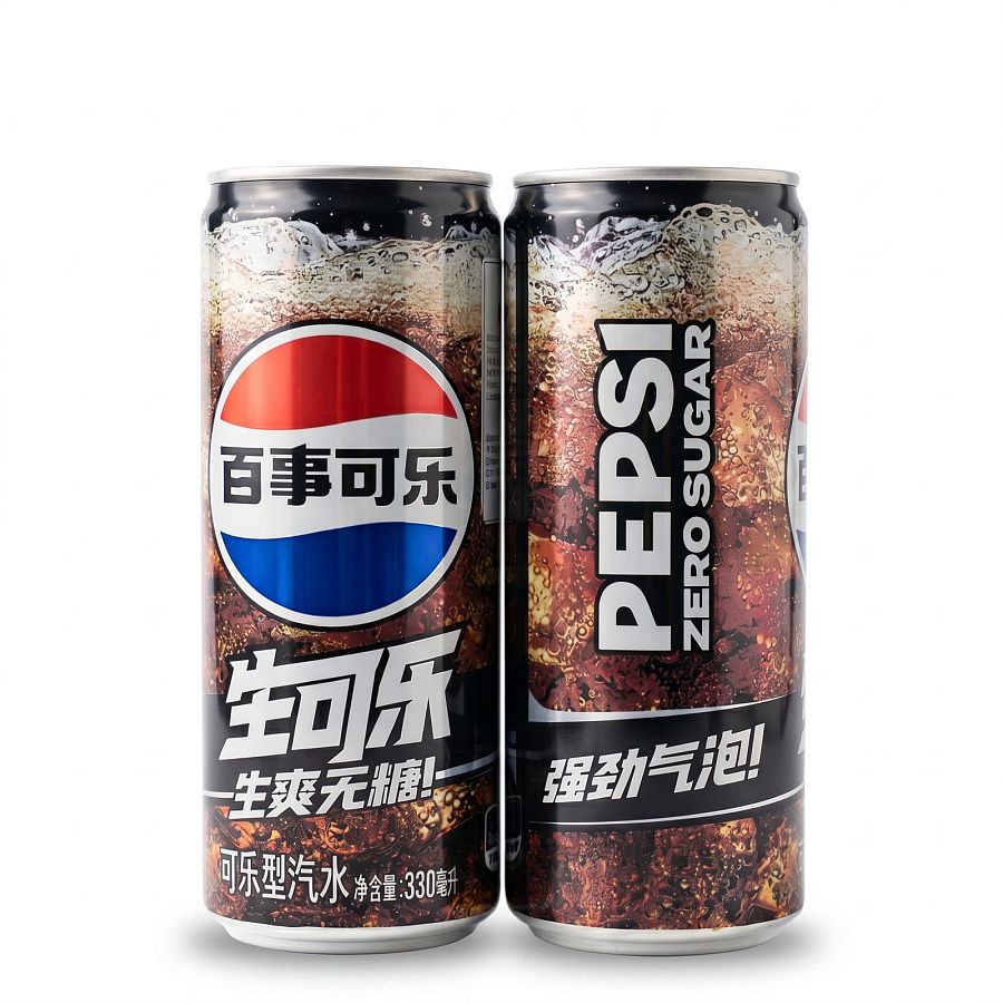 Imported Asian Soda & Drinks 2 Pack | Japanese & Taiwanese Beverages | Pepsi RAW Zero Sugar 330ml - Specialty Snack by Tribeca Curations