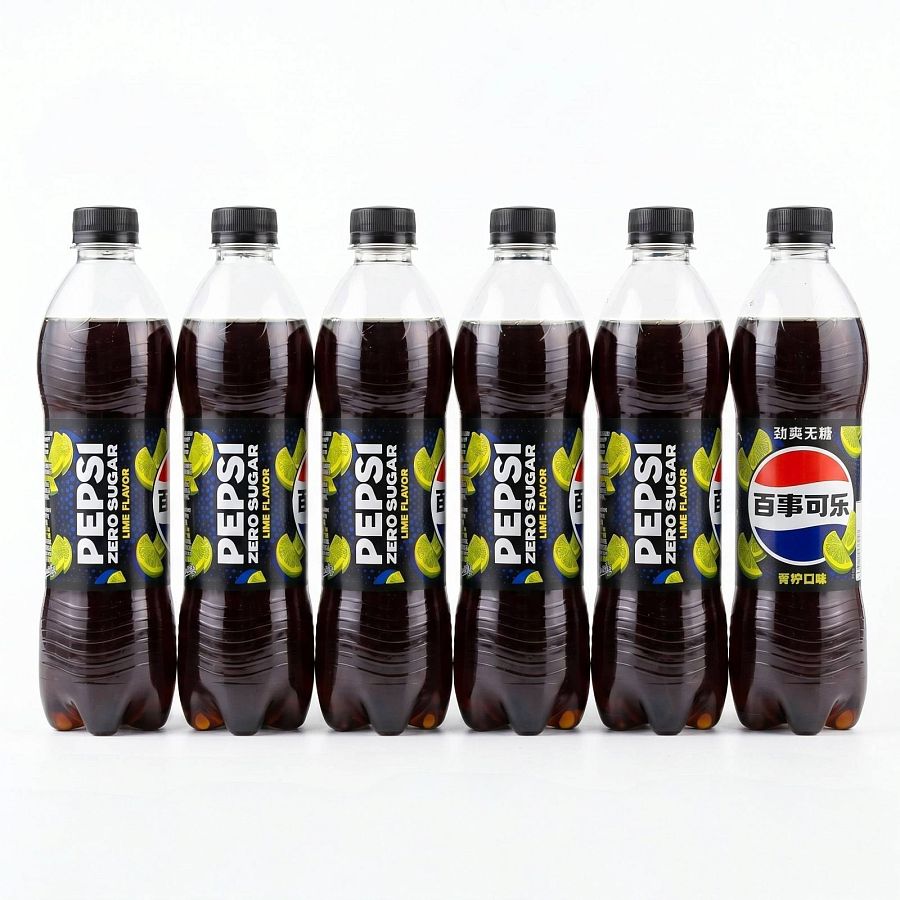 Imported Zero Sugar Sodas & Drinks 6 Pack | Pepsi Lime Zero Sugar 16.9 oz Bottle - Specialty Snack by Fanta