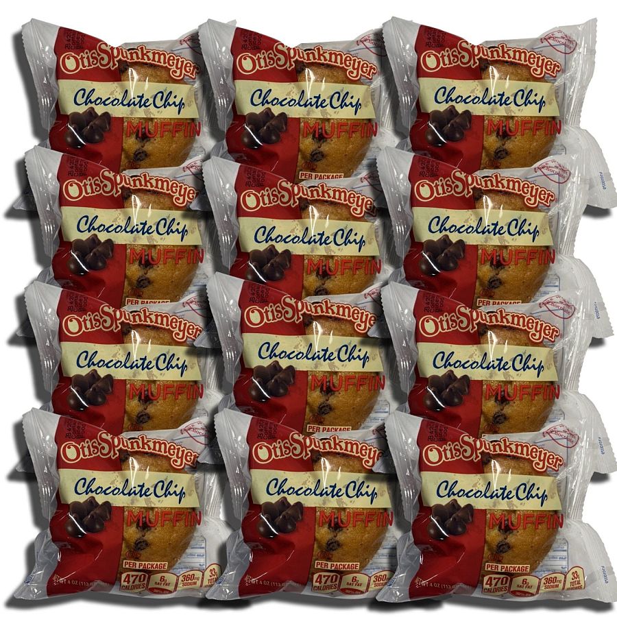 Individually Wrapped Chocolate Chip Muffins by Otis Spunkmeyer | 4 Ounce | Pack of 12 - Specialty Snack by Otis Spunkmeyer
