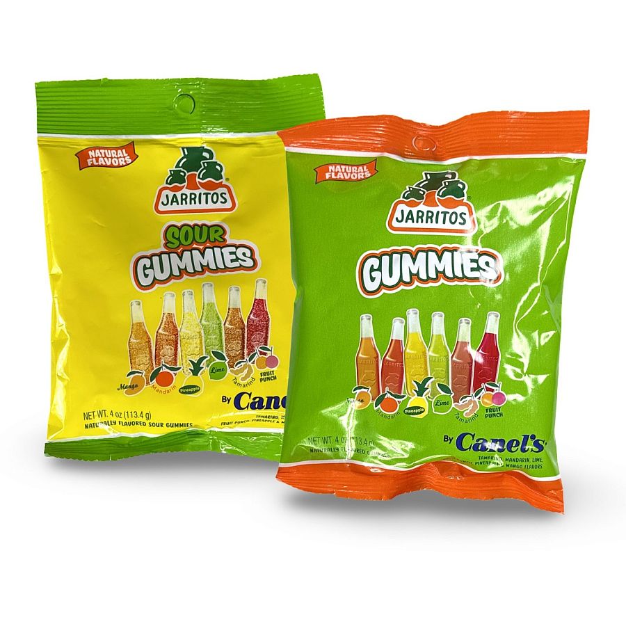 Jarritos Gummies 2-Pack - Regular and Sour Gummies, 4 Oz. - Specialty Snack by Tribeca Curations