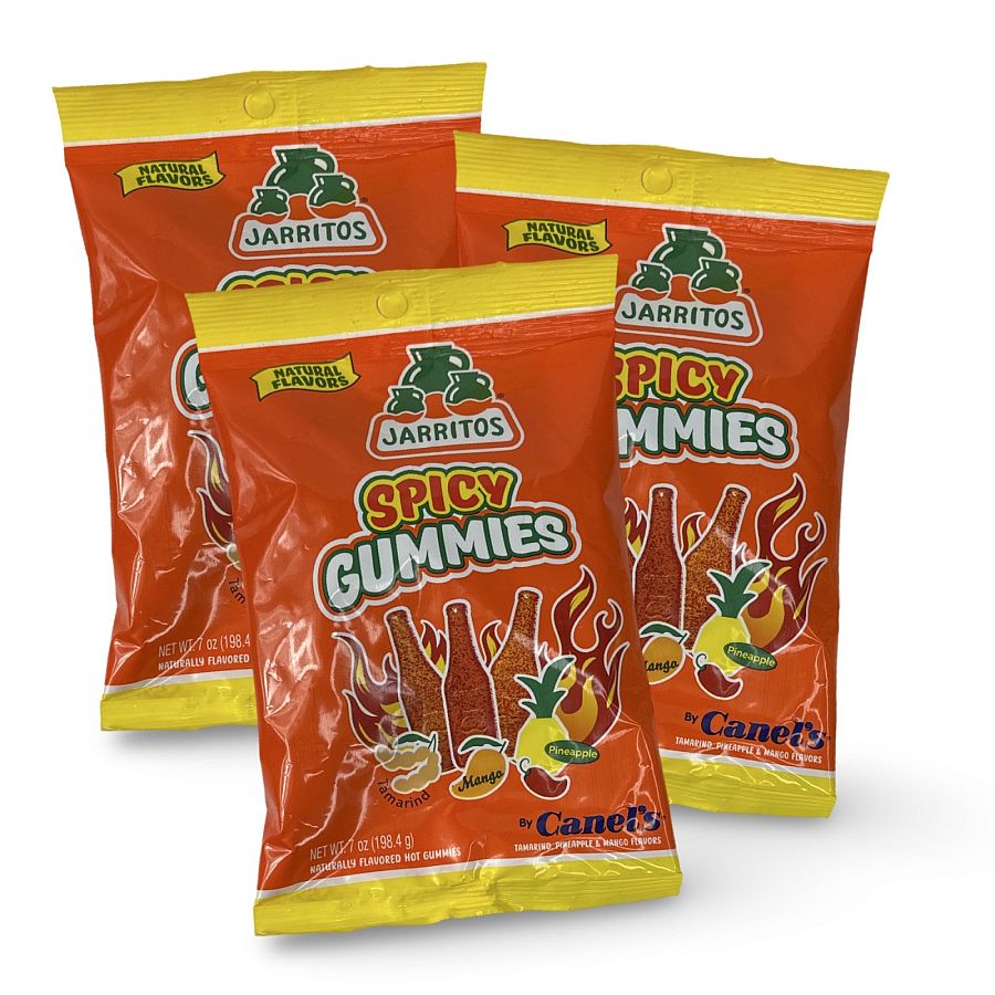 Jarritos Spicy Gummies: 7 oz, 3x Bags (Mango, Tamarind, Pineapple) - Specialty Snack by Tribeca Curations