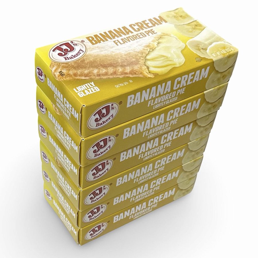 JJ's Bakery Classic Glazed Fruit & Cream Pies – 4 oz, 6 Pack | Banana - Specialty Snack by JJ's Bakery