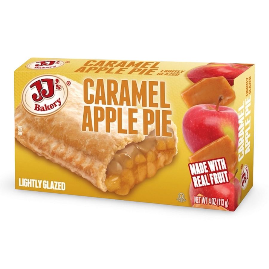JJ's Bakery Classic Glazed Fruit & Cream Pies – 4 oz, 6 Pack | Caramel Apple - Specialty Snack by JJ's Bakery