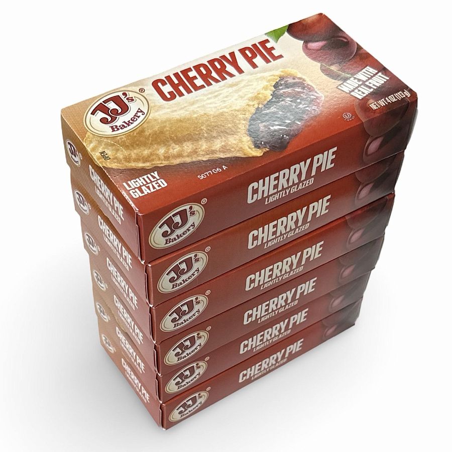 JJ's Bakery Classic Glazed Fruit & Cream Pies – 4 oz, 6 Pack | Cherry - Specialty Snack by JJ's Bakery