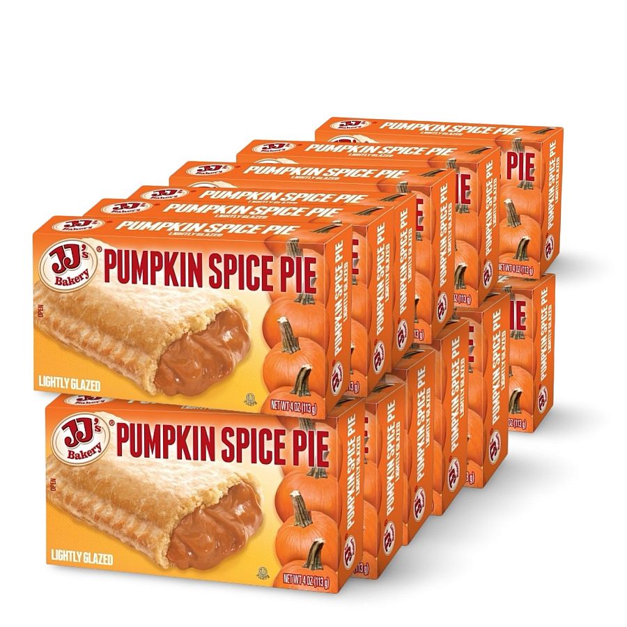 JJ's Bakery Limited Release Glazed Fruit Pies – 4 oz, 12 Pack | Pumpkin - Specialty Snack by JJ's Bakery