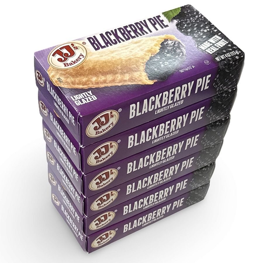 JJ's Bakery Blackberry Glazed Snack Pies 4oz (Pack of 6) - Specialty Snack by JJ's Bakery