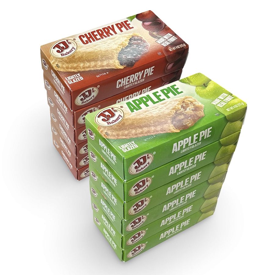 JJ's Bakery Pies Variety Pack | Apple and Cherry | 12 Ct - Specialty Snack by JJ's Bakery
