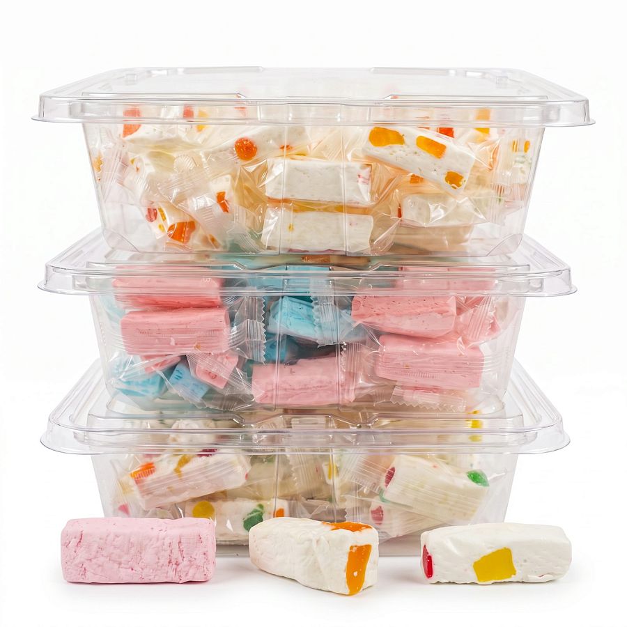 Jujube Nougats | Soft & Chewy Nostalgic Candy | Cotton Candy, Fruit & Orange Cream Pop | 1 lb - Specialty Snack by Tribeca Curations