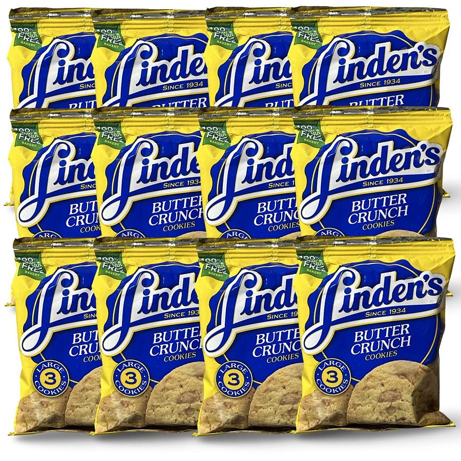 Linden’s Cookies – Butter Crunch, Chocolate Chip & Chocolate Crunch | 12 Pack Snack Size | Choose Flavor or Variety - Specialty Snack by Lindens