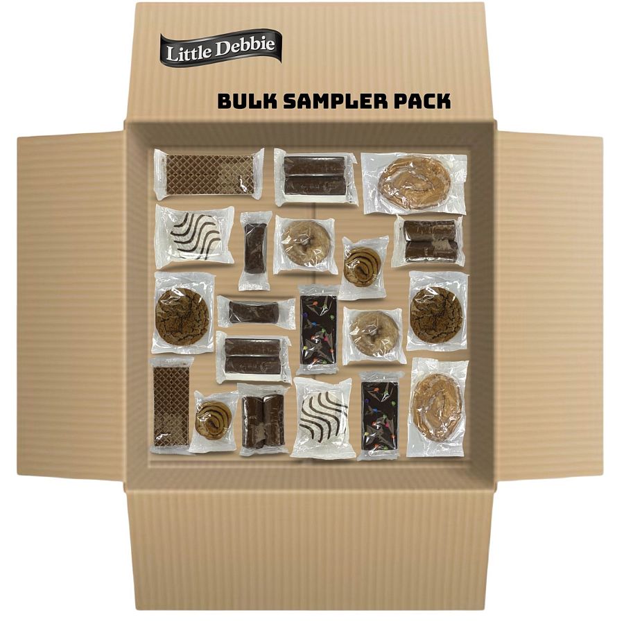 Little Debbie 20 Snack Cake Variety Sampler, 10 Flavors Including Nutty Bar Cakes and Bars, Honeybuns, Zebra Cakes, Swiss Rolls - Specialty Snack by McKee Foods