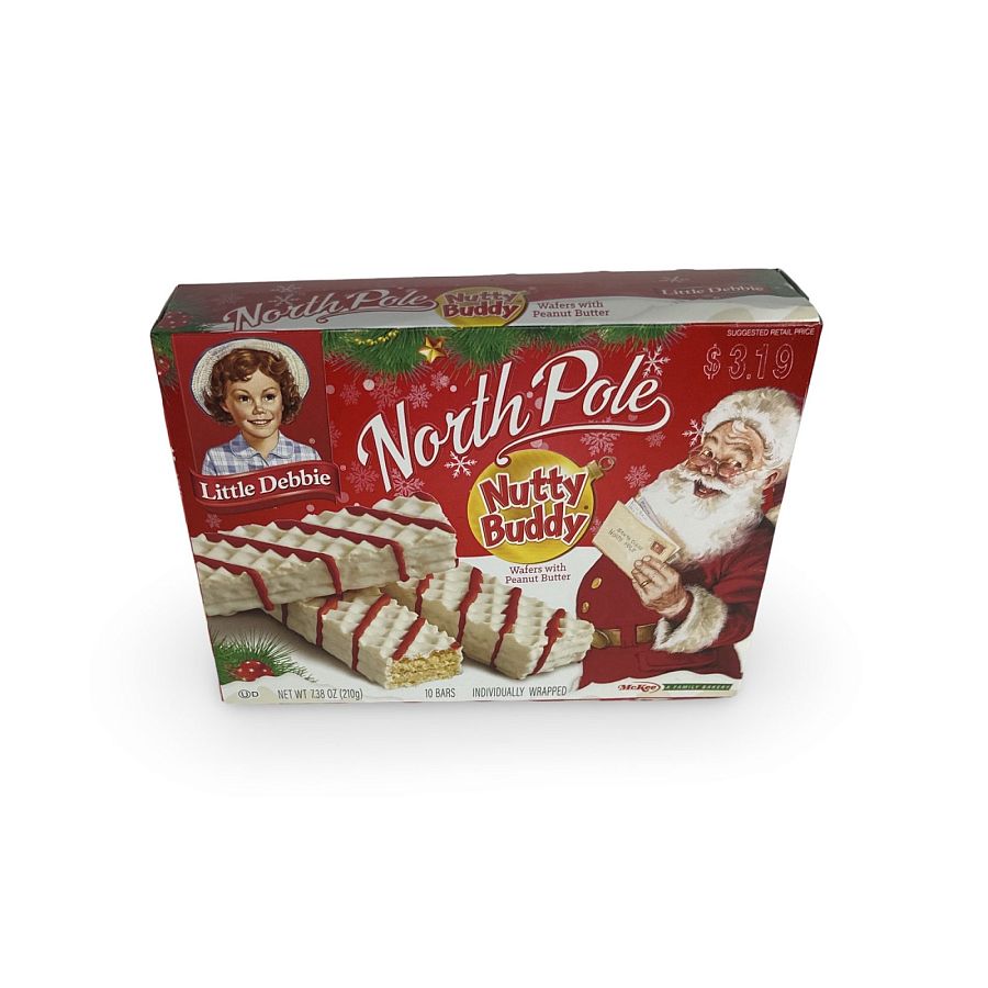 Little Debbie Christmas Themed Snack Cakes Multipack Box | Flavor: North Pole Nutty Buddy Bars - Specialty Snack by Little Debbie