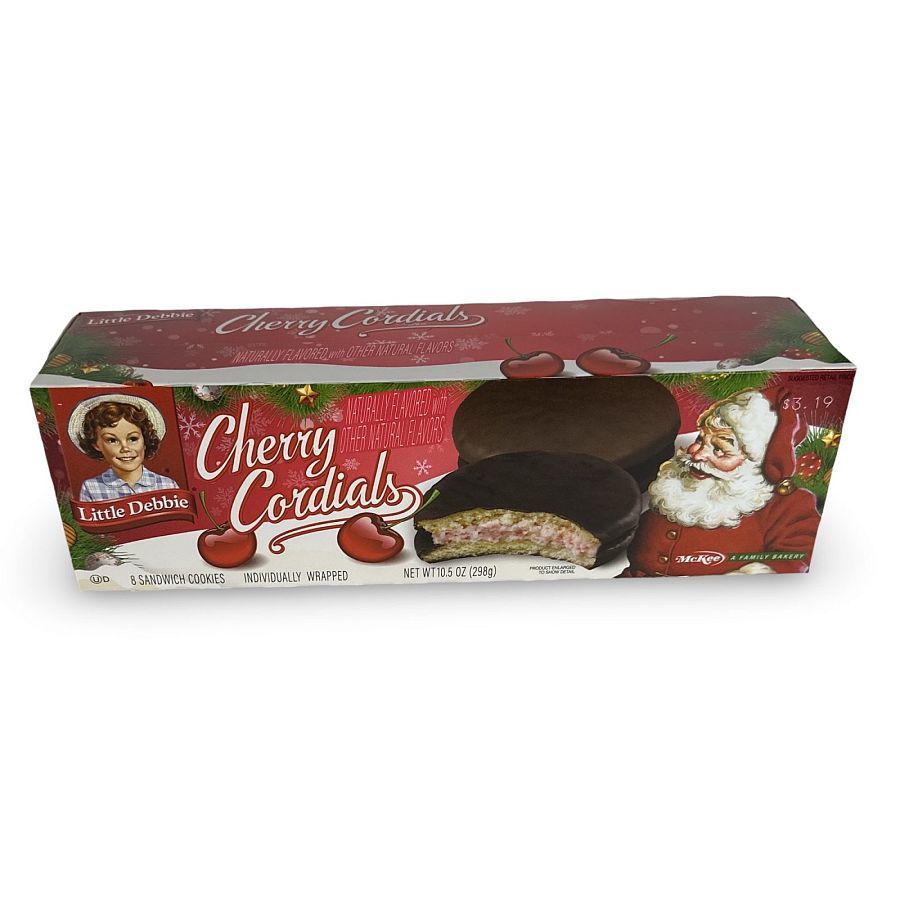 Little Debbie Christmas Themed Snack Cakes Multipack Box | Flavor: Cherry Cordials Sandwich Cookies - Specialty Snack by Little Debbie