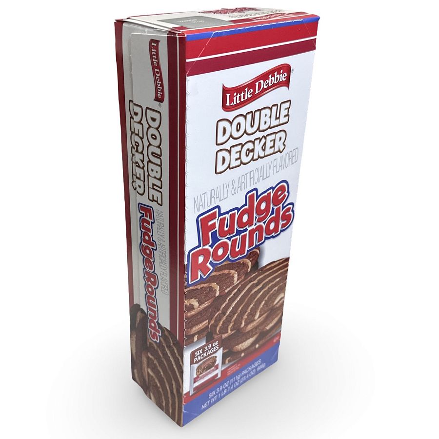 Little Debbie, Double Decker Fudge Round, Individually Packaged, 3.9 oz, Pack of 6 - Specialty Snack by Fieldstone Bakery