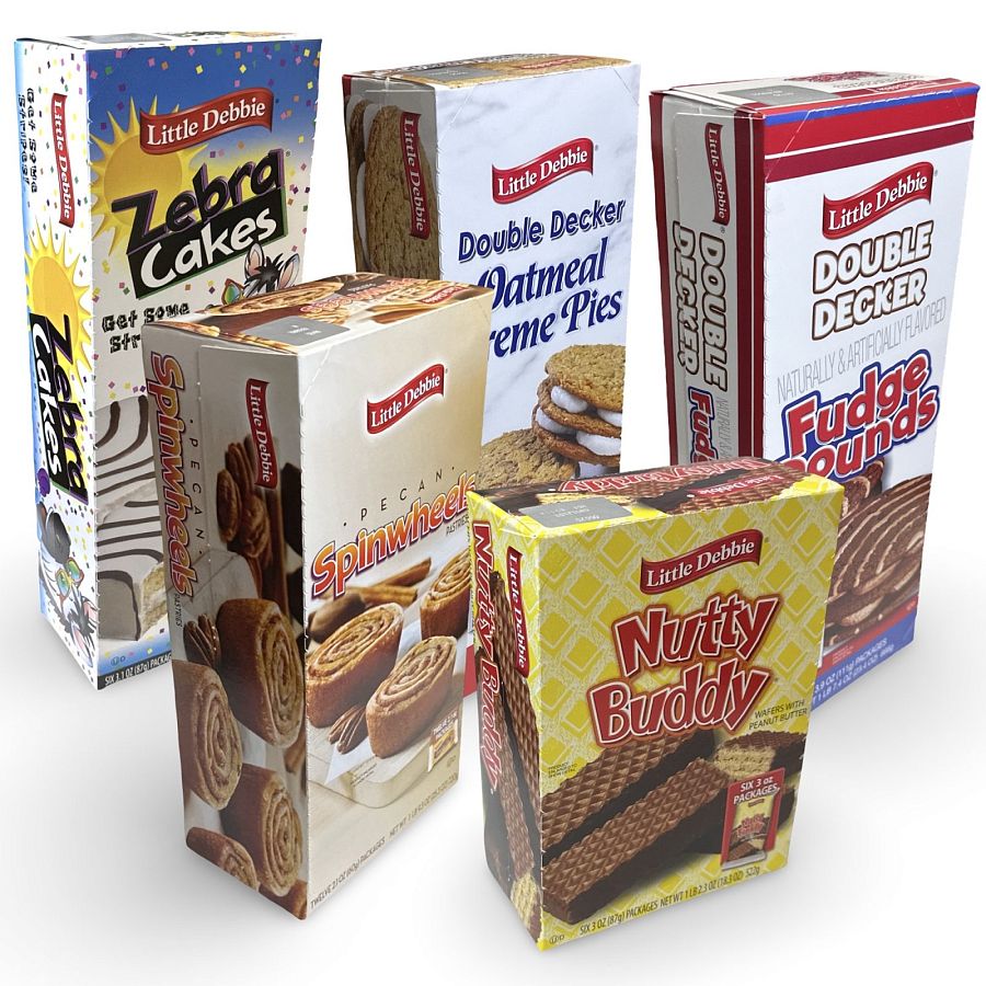 Little Debbie Mega Sized Cakes Variety Packs | 5 Unique Treats: Nutty Peanut Buddy Bars, Oatmeal and Fudge Double Decker Rounds, Cosmic Brownies, Zebra Cakes - Specialty Snack by Little Debbie