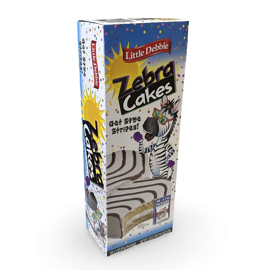 Little Debbie Zebra Cakes, Large 3.1 ounce, Individually Wrapped (Pack of 6) - Specialty Snack by Fieldstone Bakery