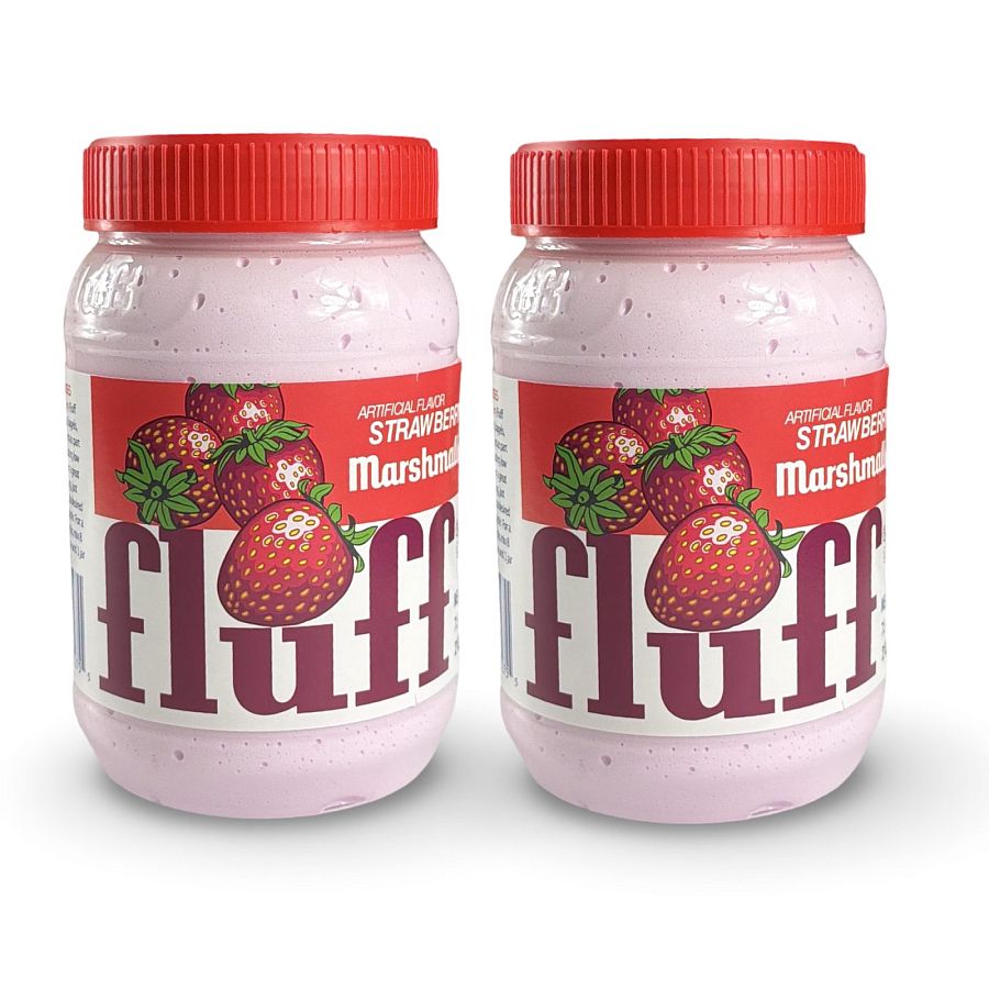 Marshmallow Fluff 2 Pack, 7.5 oz Tub | Strawberry Fluff - Specialty Snack by Durkee