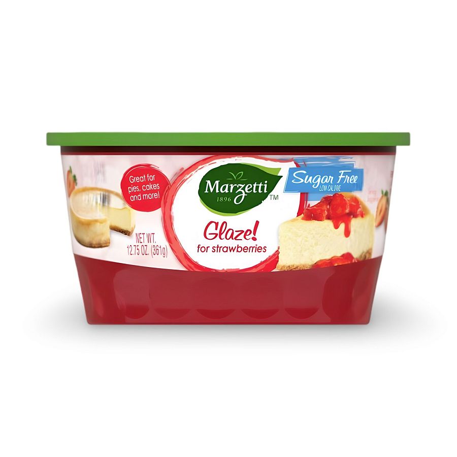 Marzetti Fruit Dips & Dessert Glazes – Sugar Free Strawberry Glaze, 13.5 Oz Tub - Specialty Snack by Marzetti