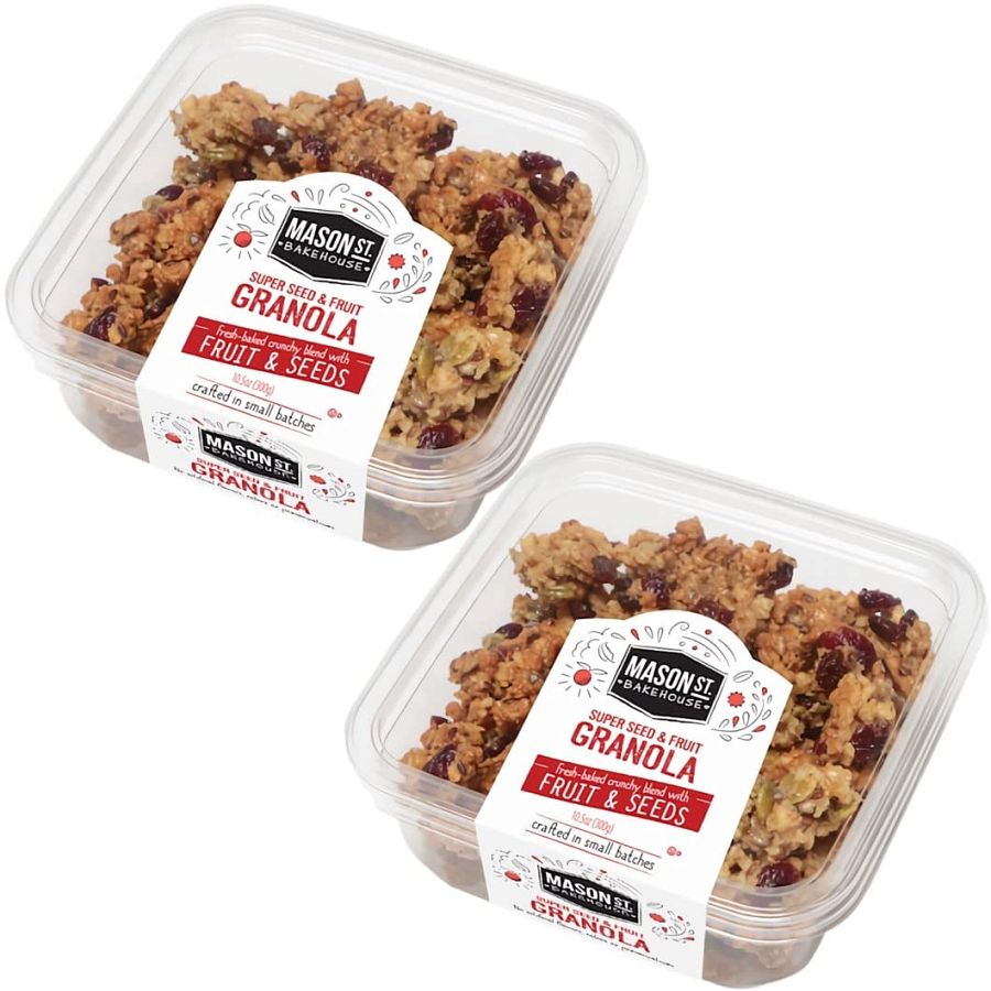 Mason Street Bakehouse Granola Value Pack | Super Seed & Fruit | 10.5 Ounce | Pack of 2 - Specialty Snack by Mason St. Bakehouse