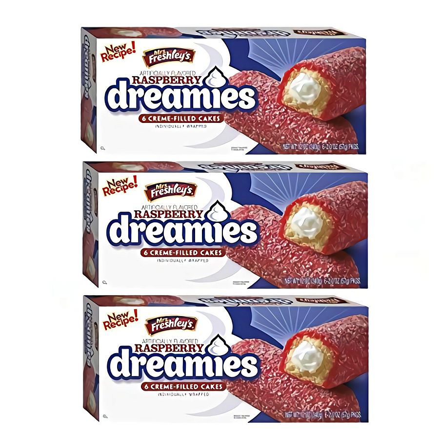 Mrs. Freshley's Raspberry Dreamies | 2 Oz | Pack of 18 - Specialty Snack by Mrs. Freshley's