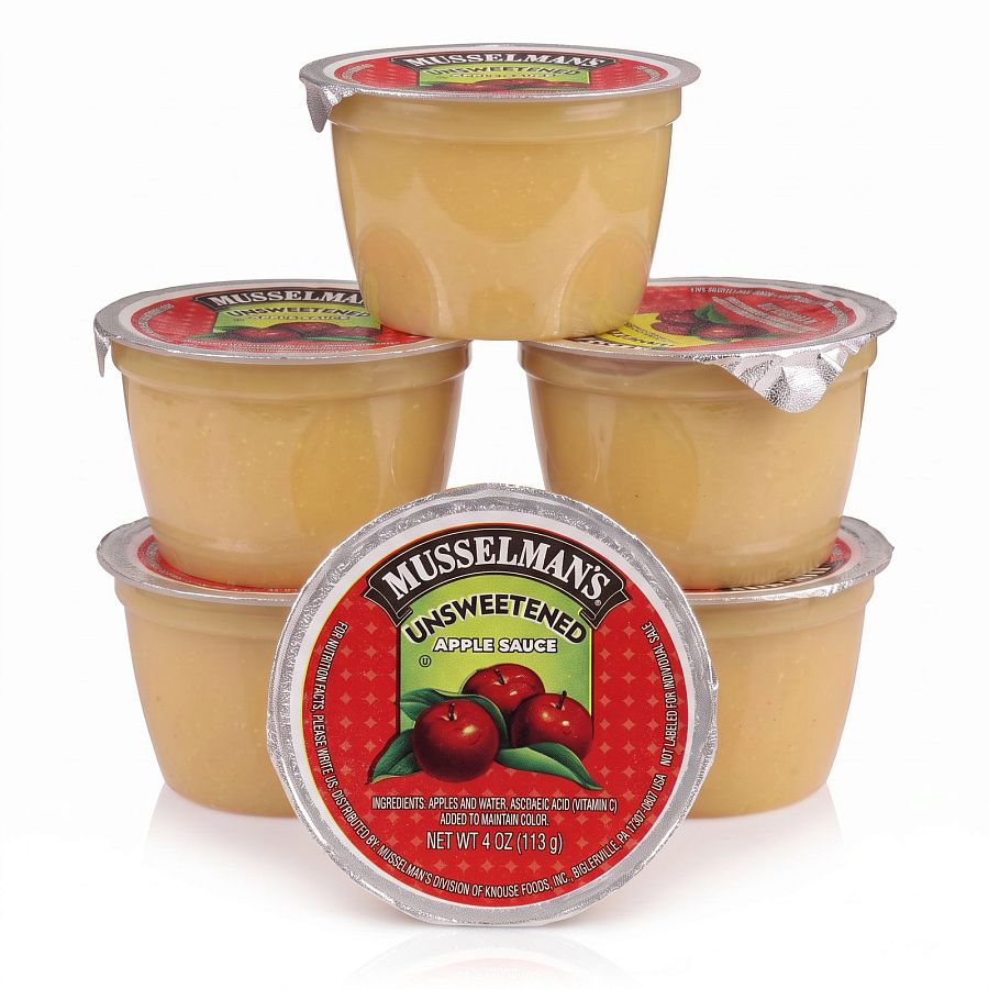 Musselman's Applesauce Cups | 6 x Unsweetened Applesauce Cups 4 oz - Specialty Snack by Musselman's