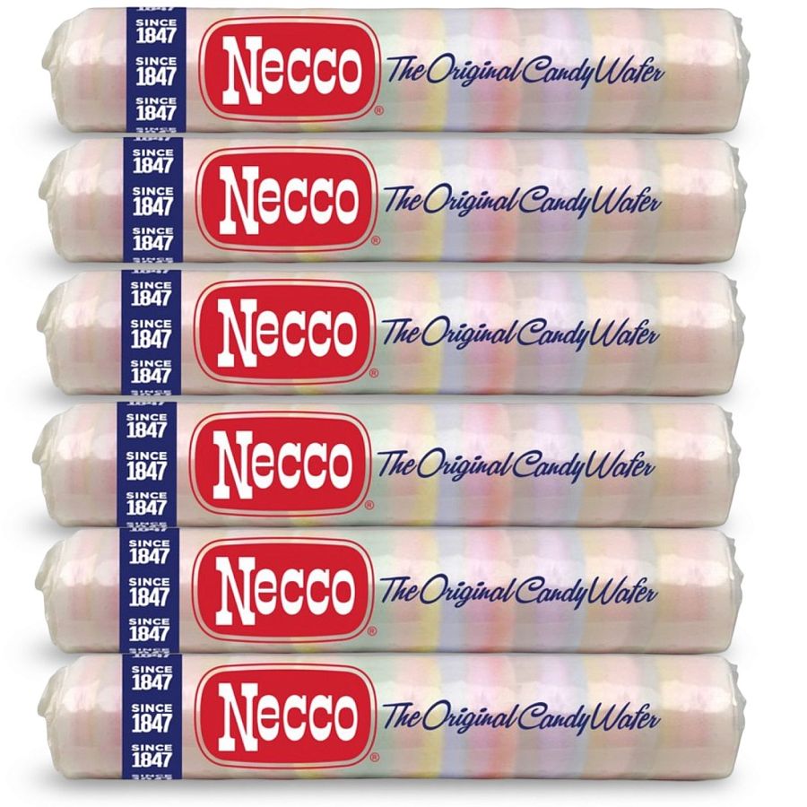 Necco, The Original Candy Wafers, Nostalgic Candy, 6 Pack - Specialty Snack by Necco