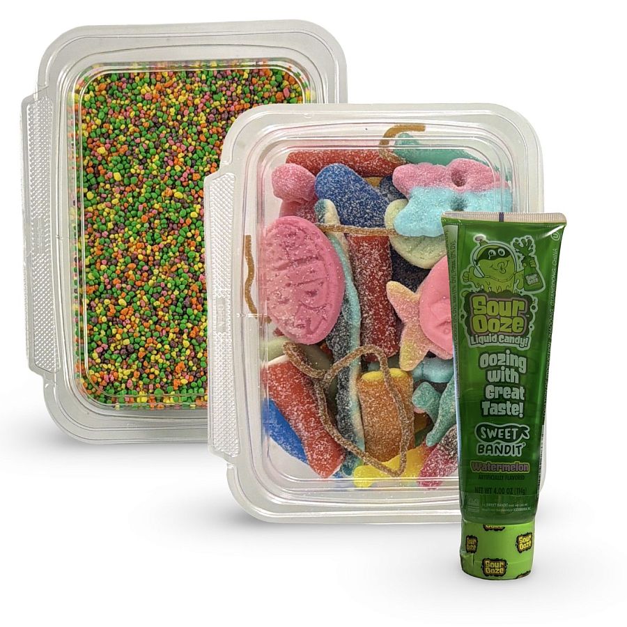 Nerds Cluster Candy Making Kit, 1 lb Swedish Candy + Baby Nerds + Watermelon Sour Ooze - Specialty Snack by Tribeca Curations