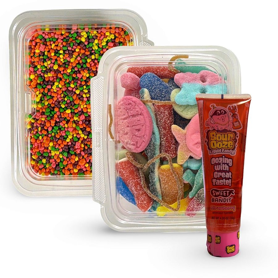 Nerds Cluster Candy Making Kit, 1 lb Swedish Candy + Regular Nerds + Strawberry Sour Ooze - Specialty Snack by Tribeca Curations