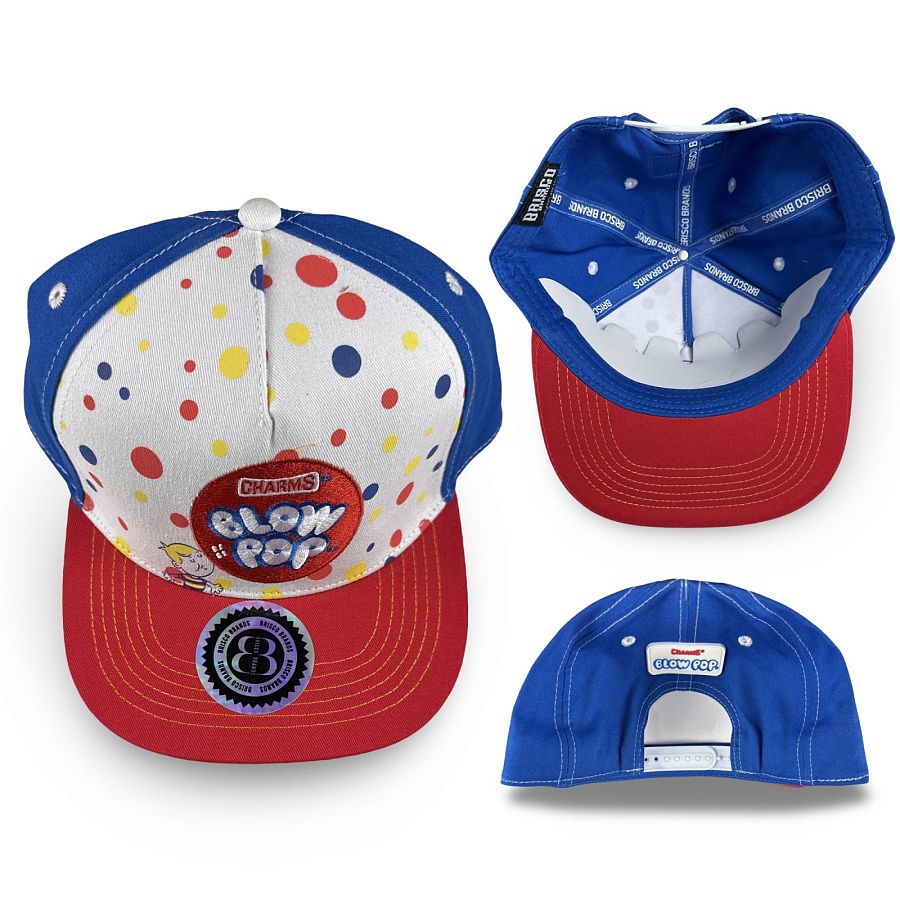 Nostalgic Blow Pop Candy Themed In White/Blue Sport Hat, Officially Licensed, One Size Adjustable - Specialty Snack by Blow Pop