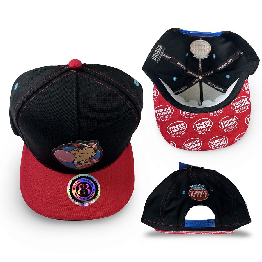 Nostalgic Dubble Bubble Boy Bubble Candy Themed Sport Hat, Officially Licensed, One Size Adjustable - Specialty Snack by Dubble Bubble
