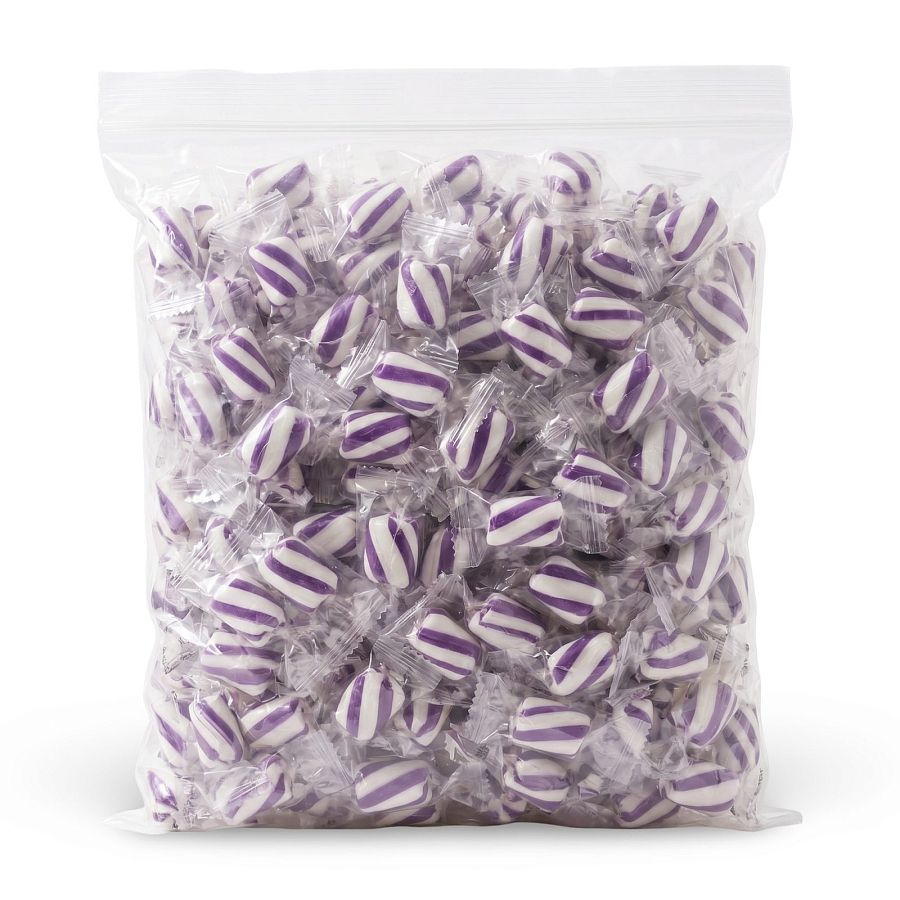 Nostalgic Hard Cylinder Candy Mix 2 lb Bags, Atkinson's Mint Twist |Light Purple & White - Specialty Snack by Atkinson's