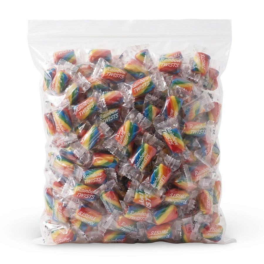 Nostalgic Hard Cylinder Candy Mix 2 lb Bags, Atkinson's Mint Twist |Rainbow - Specialty Snack by Atkinson's